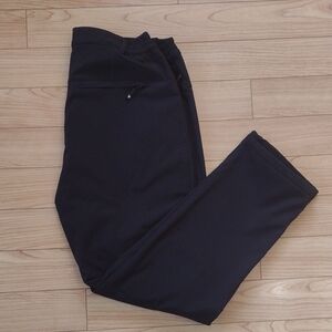 Outdoor Sports Black Windproof Fleece Lined Pants Size XL
